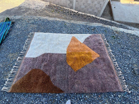 Berber Moroccan rug ,  Extra large rugs beni ourain rug - rugs for living room and bedroom - abstract rug - Berber Rug - shagy rug - large area rugs - Mrirt rugs